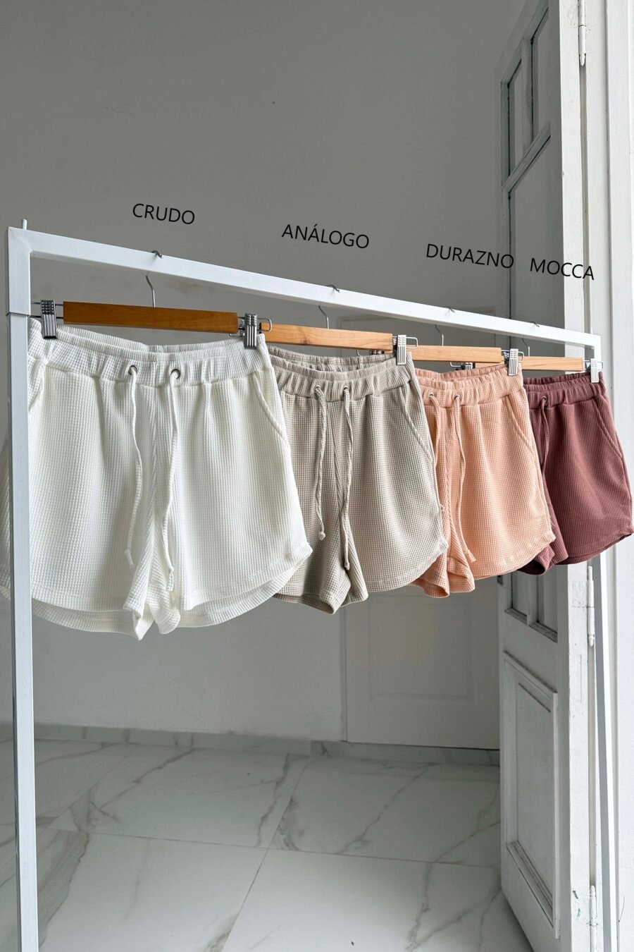 SHORT HEBE algodón waffle - Imagen 5