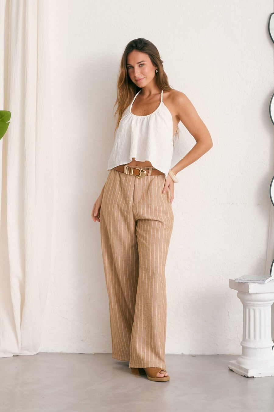 Alternative view of PALAZO AISA lino rayado